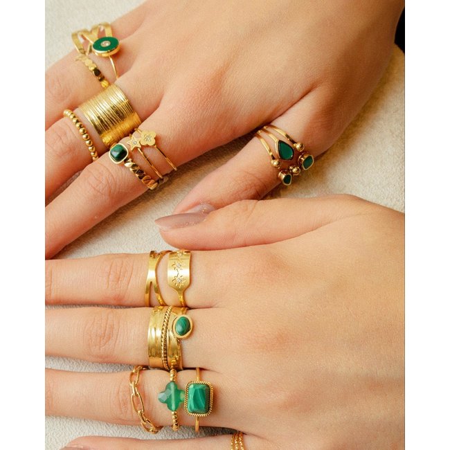 ZAG  Bijoux Green nature ringen goud