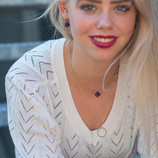 Day & Eve  Goud ketting met klaver of cirkel