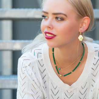 Beadle Groene stenen ketting