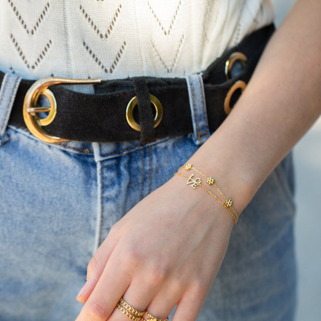 Day & Eve by Go Dutch Label Love armband goud