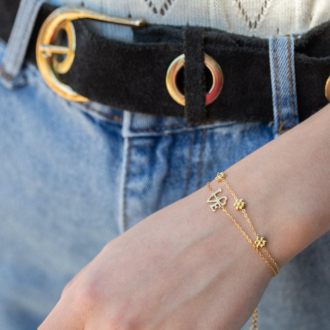 Day & Eve  Love armband goud