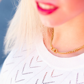 Day & Eve by Go Dutch Label Schakelketting met verbonden ringen