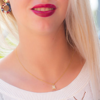 KARMA Vintage vierkante ketting goud