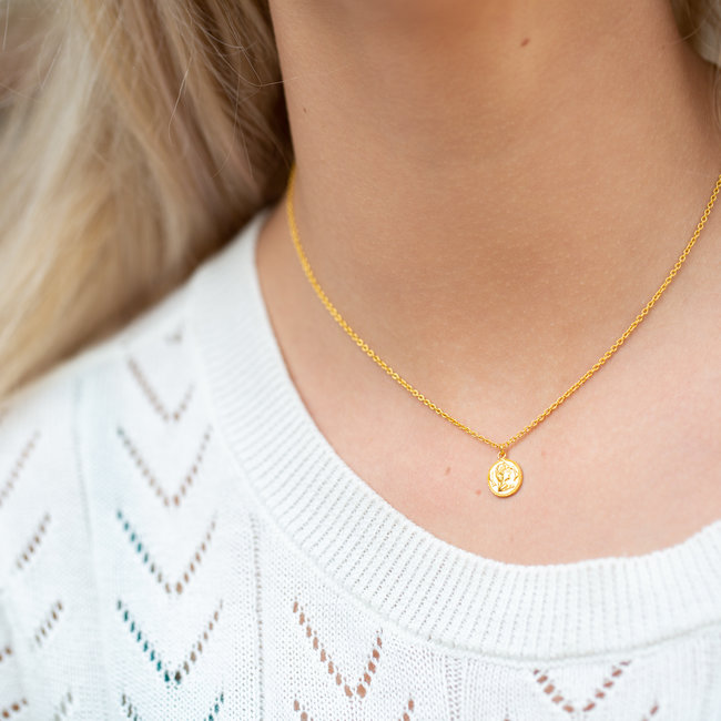 KARMA Karma ketting goud met muntje