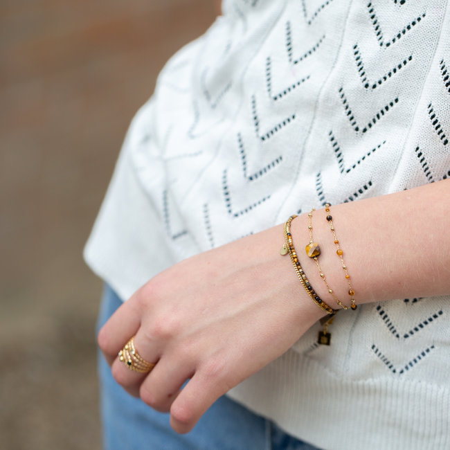ZAG  Bijoux Goud armbanden met tijgeroog