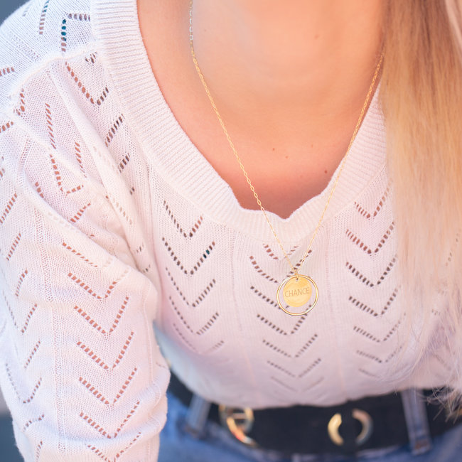ZAG  Bijoux Take a chance on me ketting goudkleurig