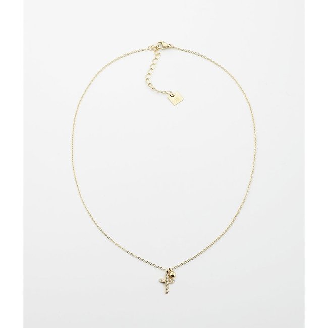 ZAG  Bijoux Goud ketting zirkonia kruisje