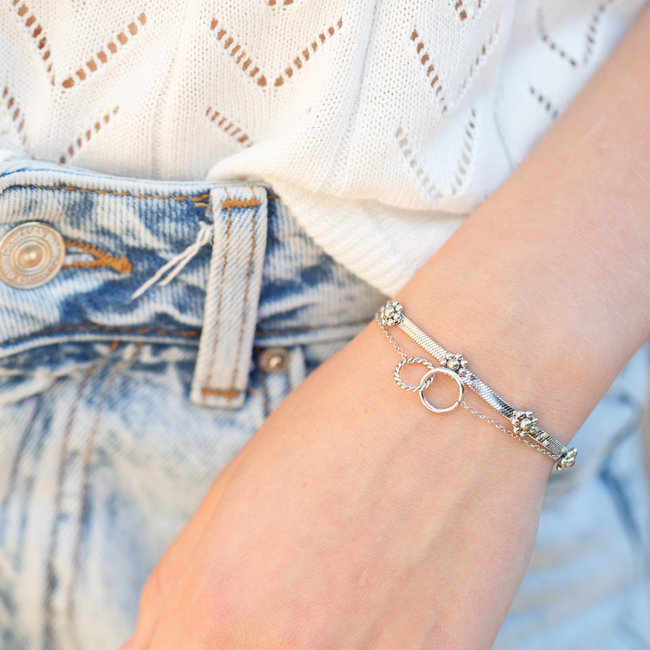 Day & Eve by Go Dutch Label Armband verbinding ronde cirkels ineen