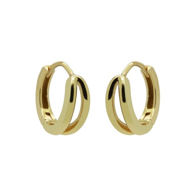 KARMA Goud creolen open of zirconia steentjes