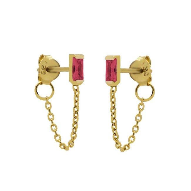 KARMA Ruby roze mix oorbellen