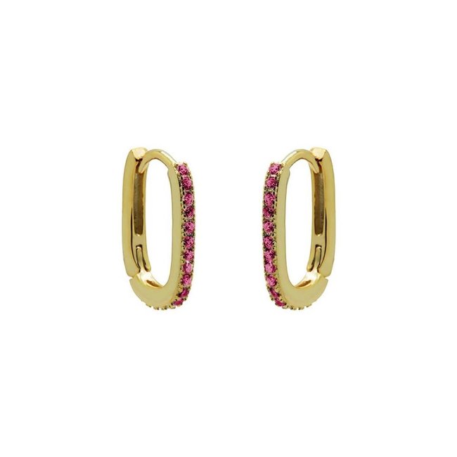 KARMA Ruby roze mix combi oorbellen