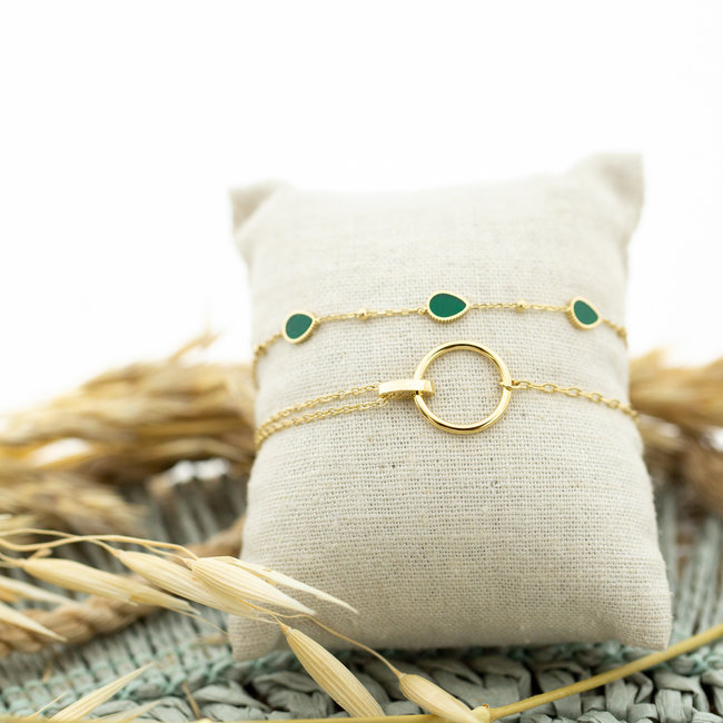 Goud armband cirkel