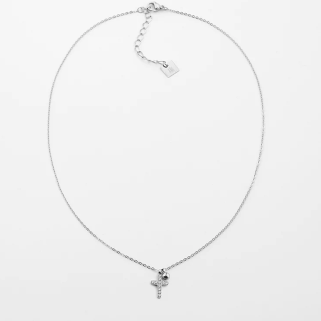 ZAG  Bijoux ketting zilver met kruis zirconia