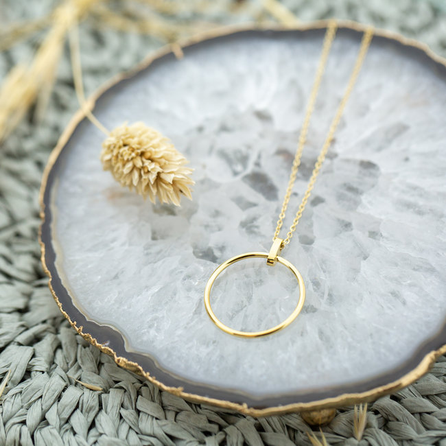 ZAG  Bijoux Goud ketting met cirkel ring