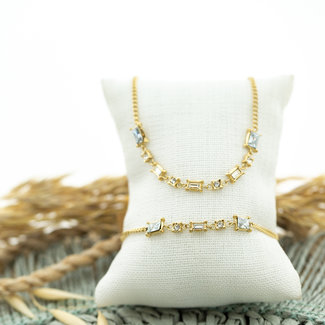 Day & Eve  Complete set met crystal stenen