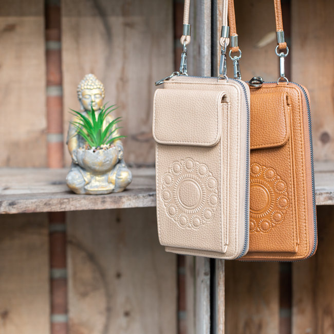 Zeeuws Beige Telefoon portemonnee tasje zeeuwse knop