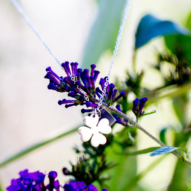 ZAG  Bijoux ketting zilver met klaver
