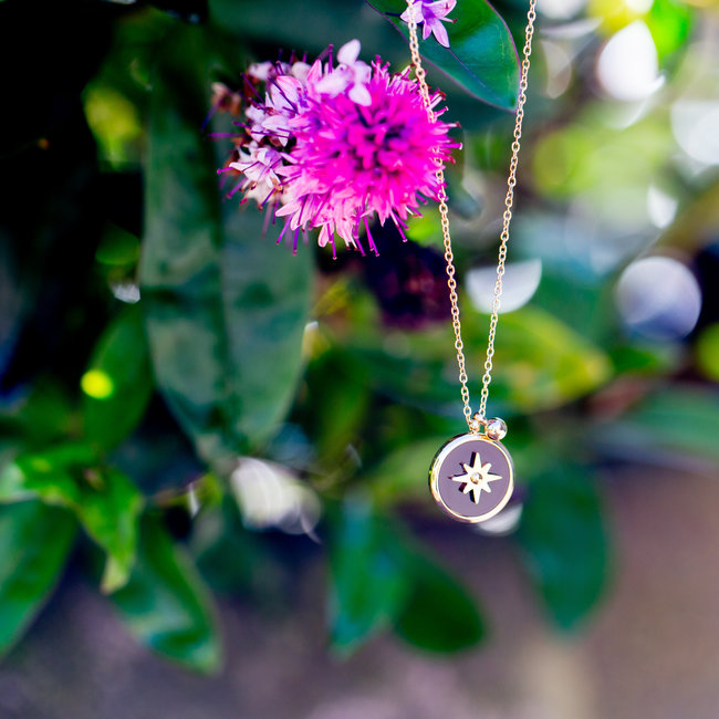 ZAG  Bijoux Gouden ketting met morningstar bedel