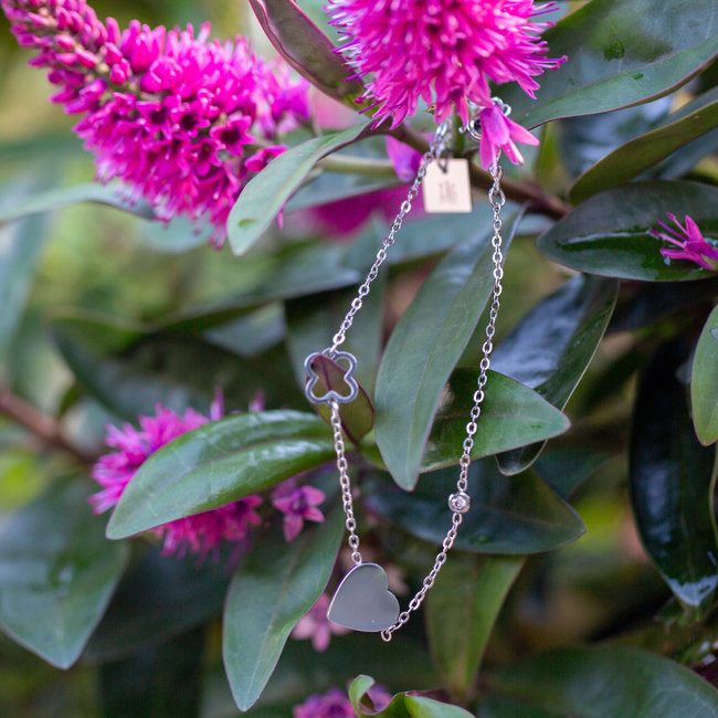 ZAG  Bijoux Armband met hart en klaver