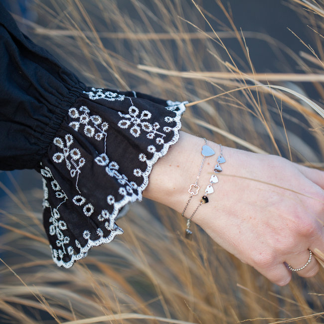 ZAG  Bijoux Zilver hart armband