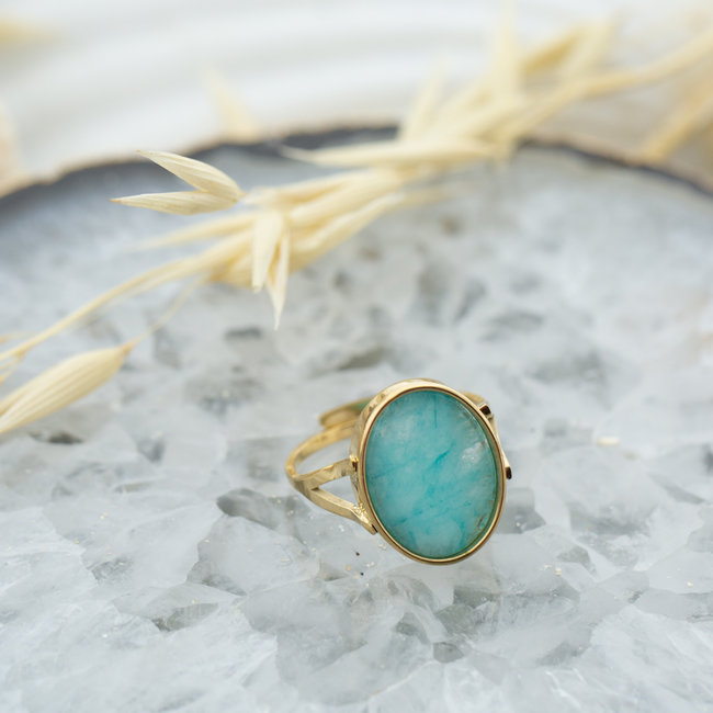 Ikita  Goud stainless steel ringen