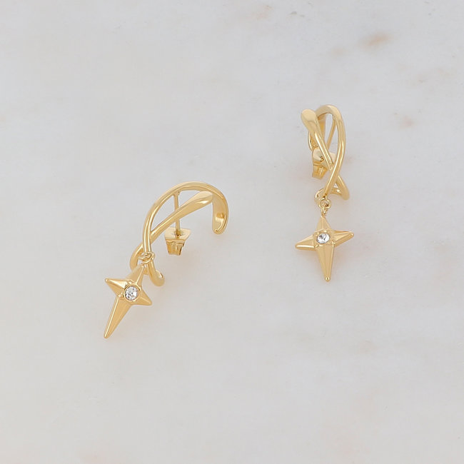 Ikita  Bijzondere goud oorbellen