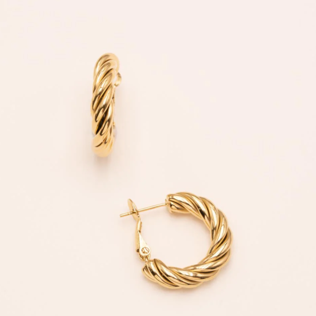 Goud chunky oorbellen