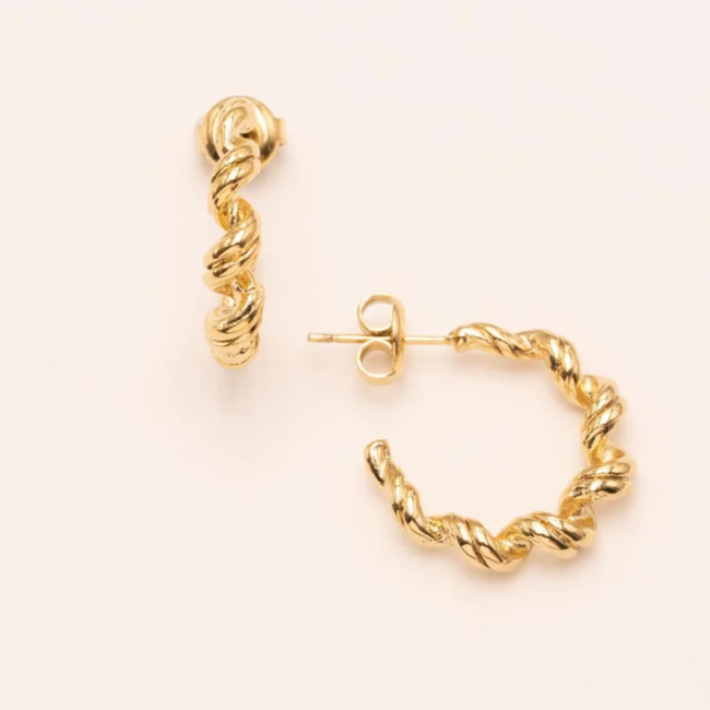 Goud chunky oorbellen