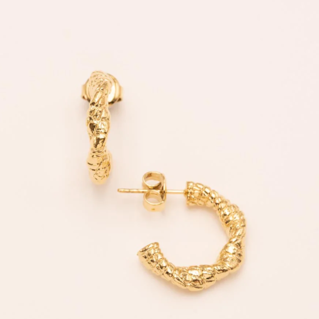 Goud chunky oorbellen