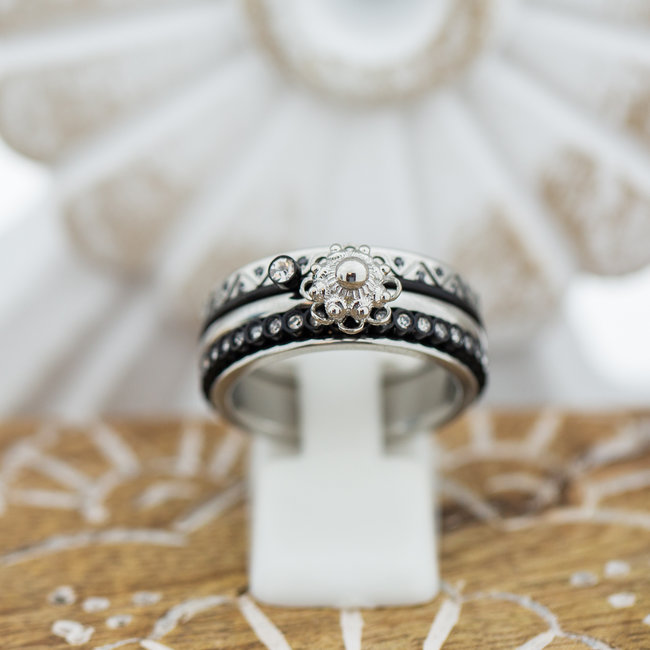 Complete ring zeeuwse knop en glitters