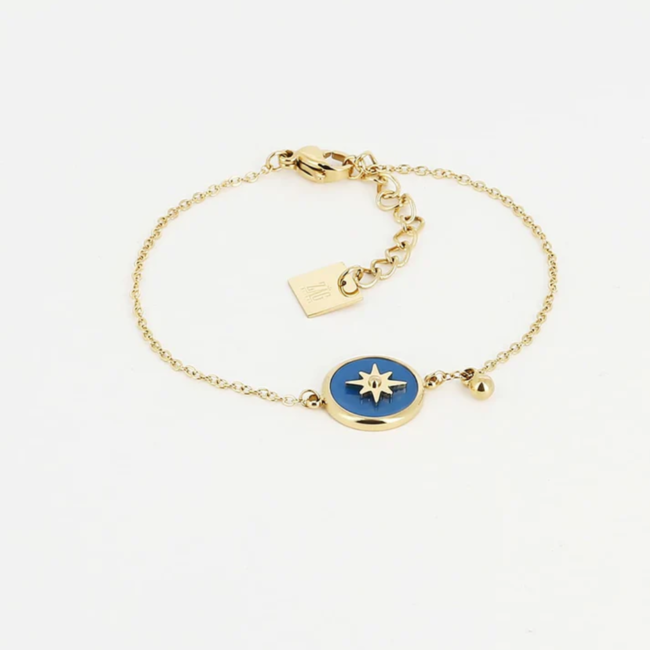 ZAG  Bijoux Ketting en armband met blauwe bedel