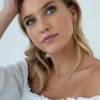 Day & Eve  Goud dikke V ketting