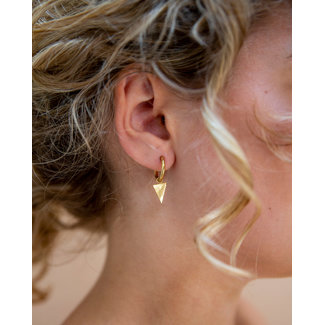 Day & Eve  Goud oorbellen triangle  stralen