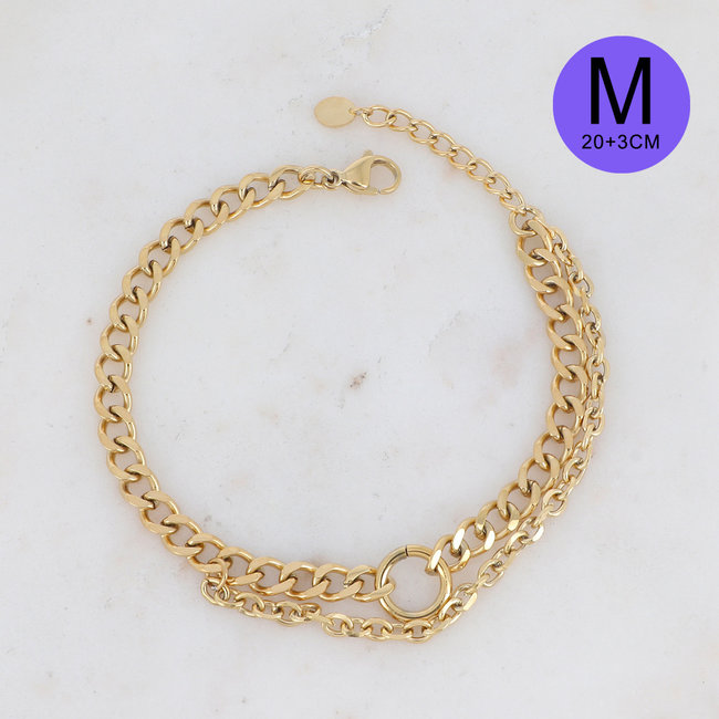 Schakelarmband assysmetrisch unisex