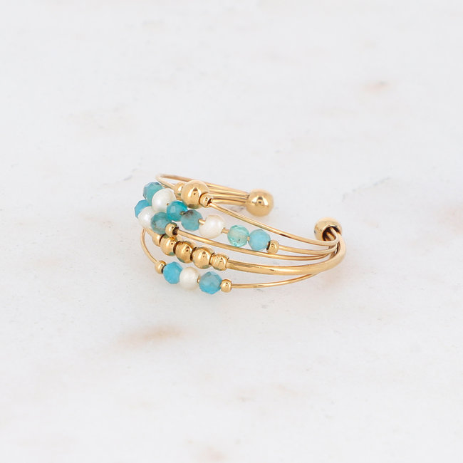 Bohm Paris Turquoise en apatiet ringen