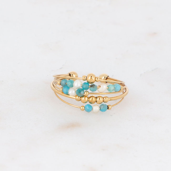 Bohm Paris Turquoise en apatiet ringen