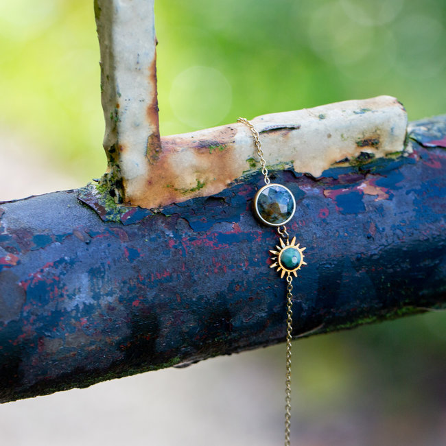 Zon en edelsteen armband