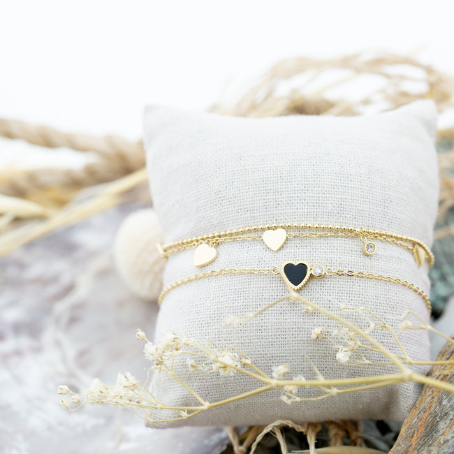 Goud armband met hart