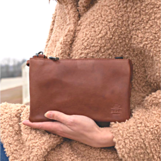 Bear Design Leren cognac compact tasje