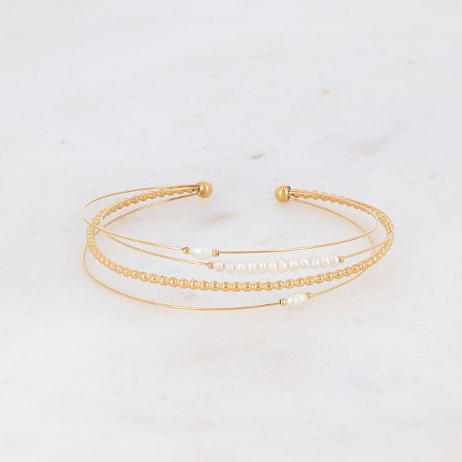 Bohm Paris Gouden armbanden schakels en parels