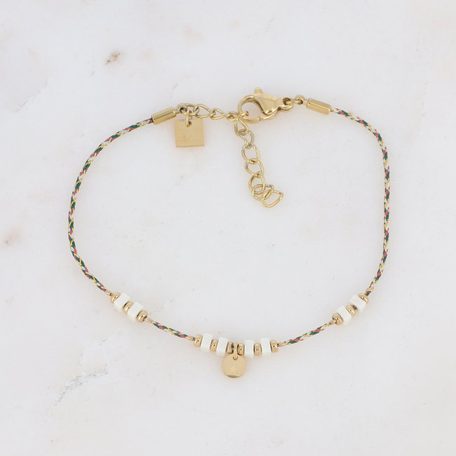 Bohm Paris Fijne minimal armbandjes op koord met kralen en parels