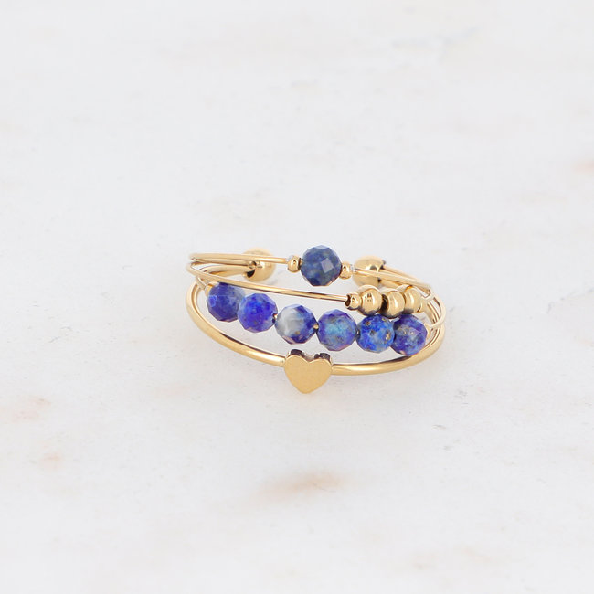 Blauwe steen ringen