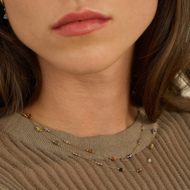 Bohm Paris Natuursteentjes dubbele ketting