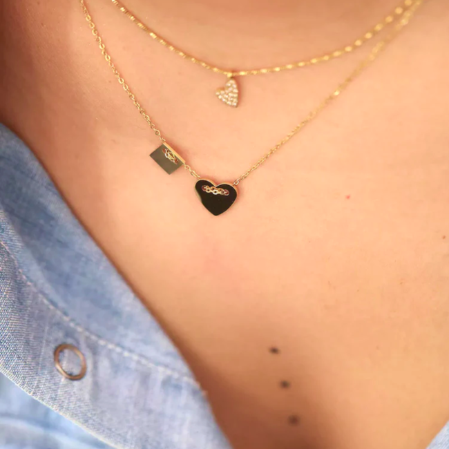 ZAG  Bijoux Laat je hart speken  met deze Goud hart ketting