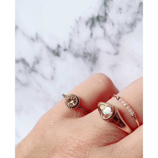 Goud champagne ringen
