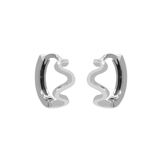 KARMA Twisted echt zilver  oorbellen