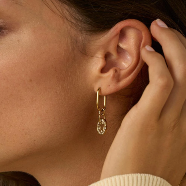 Bohm Paris Oorbellen met glitter steentjes en ster