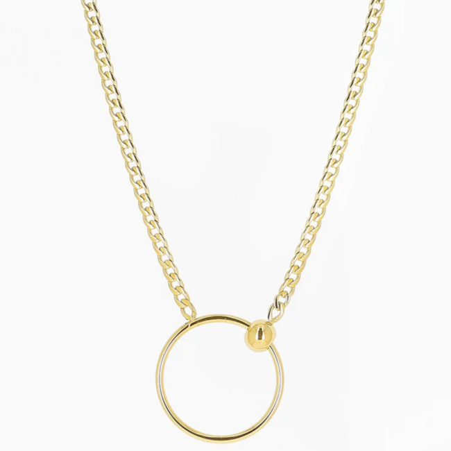 ZAG  Bijoux Goud schakelketting met cirkel ring