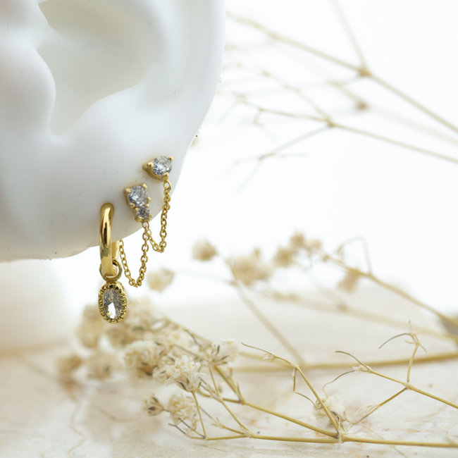 Zirconia earparty oorbellen