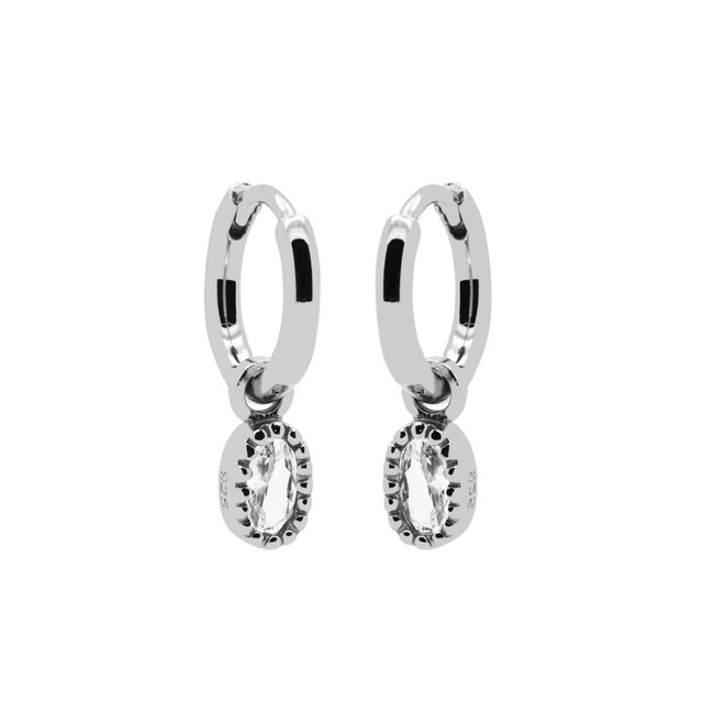 KARMA Zirconia earparty oorbellen zilver